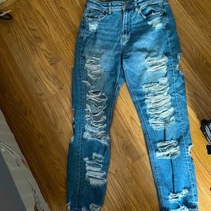 ripped mom jeans